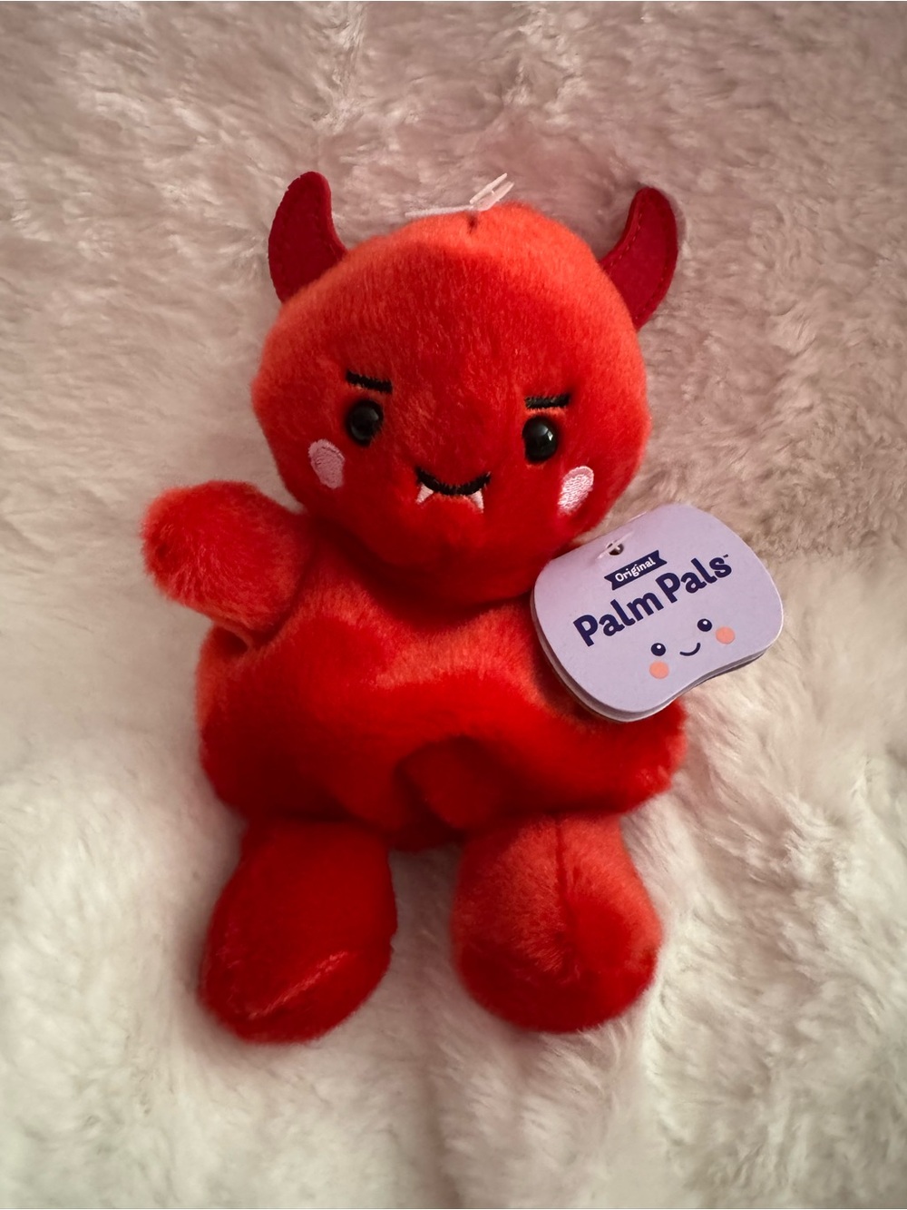 Palm Pals Damien The Devil Red Plush Stuffed Toy - Cute Kids Plush